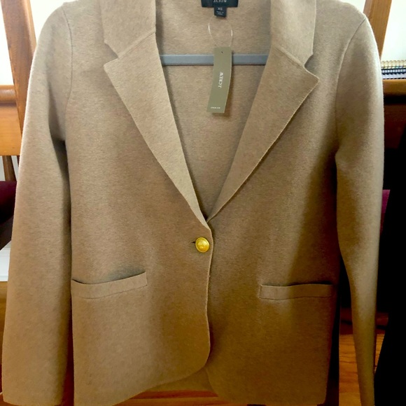 NWT Camille shrunken sweater-blazer - heather sand - Picture 3 of 4